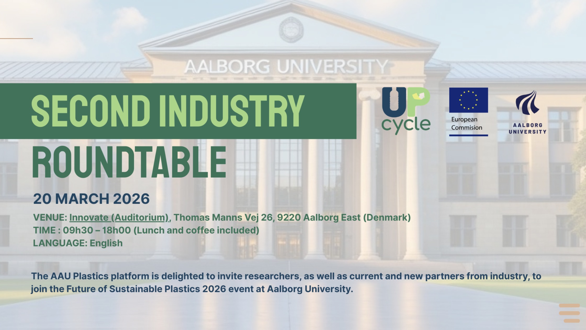 Upcyle Plastics - Second Industry Roundtable - Denmark